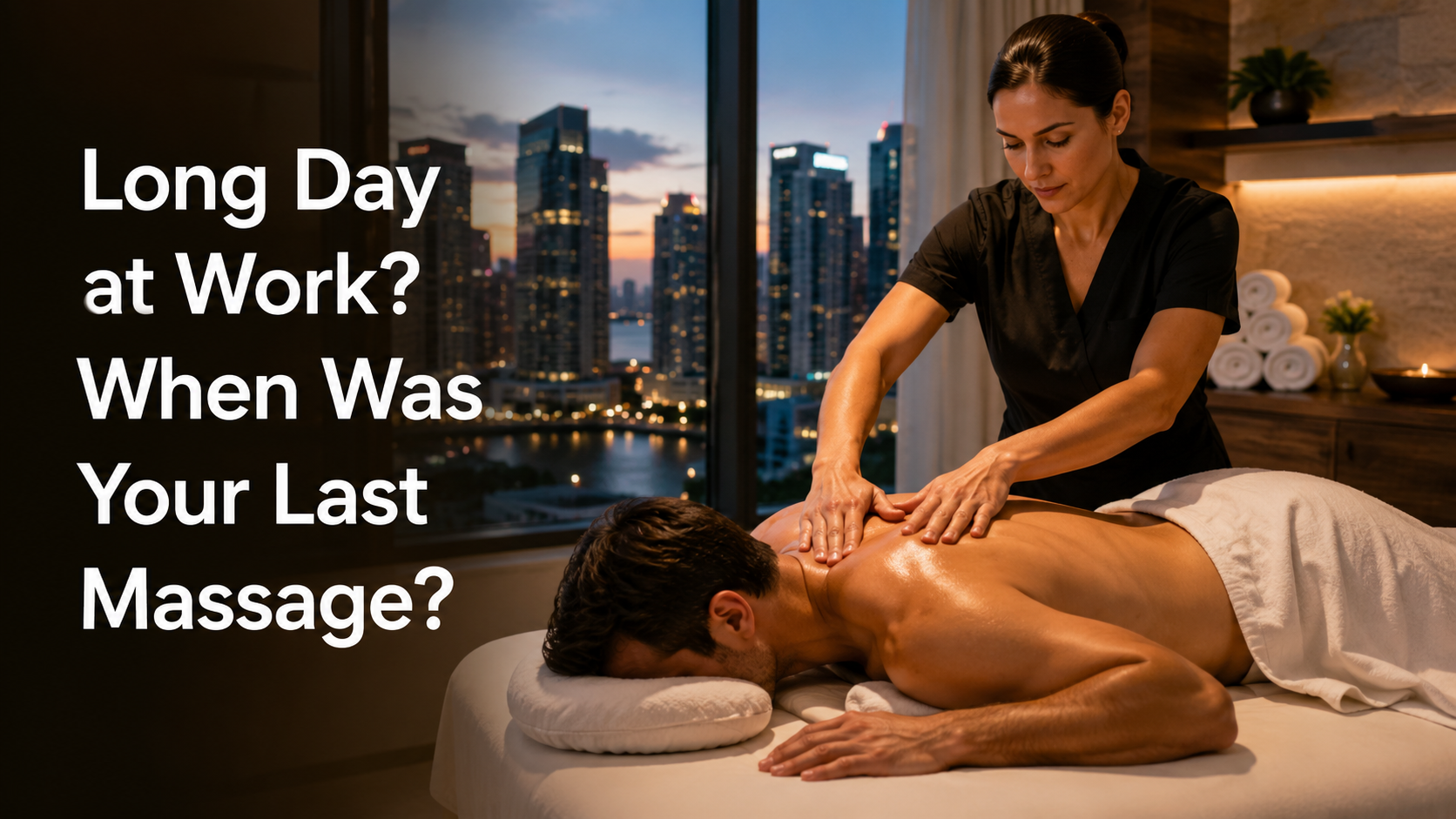 After-work back massage in Brickell for a long day at the office