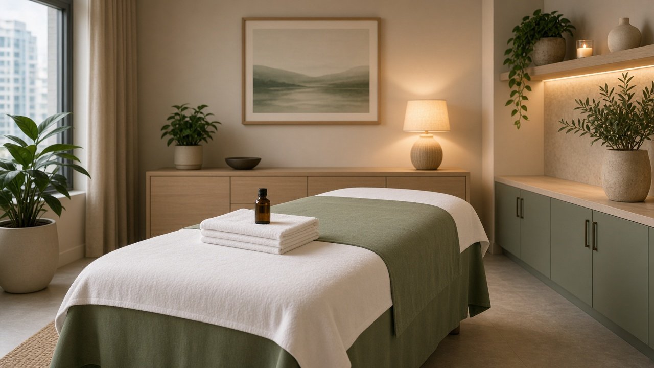 Swedish massage room at Neo Brickell Massage in Brickell Miami